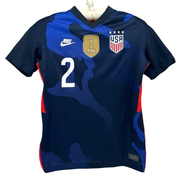 Nike Youth Large Jersey Soccer USA Mallory Pugh No 2 FIFA World Champions - Picture 1 of 8
